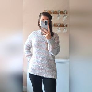 Lauren Conrad Sparkly Silver Sweater Sz S NWT